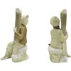 Clayre & Eef 6PR4798 Decoration Children (2 pieces) 10x7x18 cm Beige - Gold Coloured