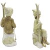 Clayre & Eef 6PR4798 Decoration Children (2 pieces) 10x7x18 cm Beige - Gold Coloured