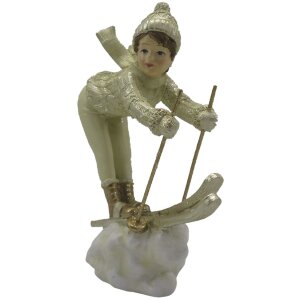 Clayre & Eef 6PR4800 Decoration Child on Ski 14x6x19...