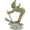 Clayre & Eef 6PR4800 Decoration Child on Ski 14x6x19 cm Beige - Gold Coloured