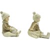 Clayre & Eef 6PR4801 Decoration Children (2 pieces) 7x7x9 cm Beige - Gold Coloured