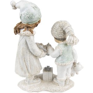 Clayre & Eef 6PR4804 Decoration Children 15x8x19 cm Silver Coloured