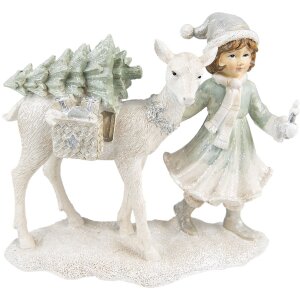 Clayre & Eef 6PR4808 Decoration Child with Deer...