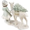 Clayre & Eef 6PR4808 Decoration Child with Deer 22x9x18 cm Silver-coloured