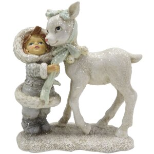 Clayre & Eef 6PR4812 Decoration Child with Deer...