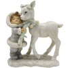 Clayre & Eef 6PR4812 Decoration Child with Deer 12x6x13 cm Silver-coloured