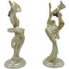 Clayre & Eef 6PR4817 Decoration Ballerina (Set of 2) 9x6x18 cm Beige - Gold Coloured