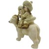 Clayre & Eef 6PR4820 Decoration Children with Polar Bear 13x7x15 cm White