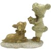 Clayre & Eef 6PR4821 Decoration Child with Deer 12x6x12 cm Gold Coloured