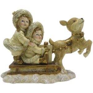 Clayre & Eef 6PR4822 Decoration Children on Sledge...