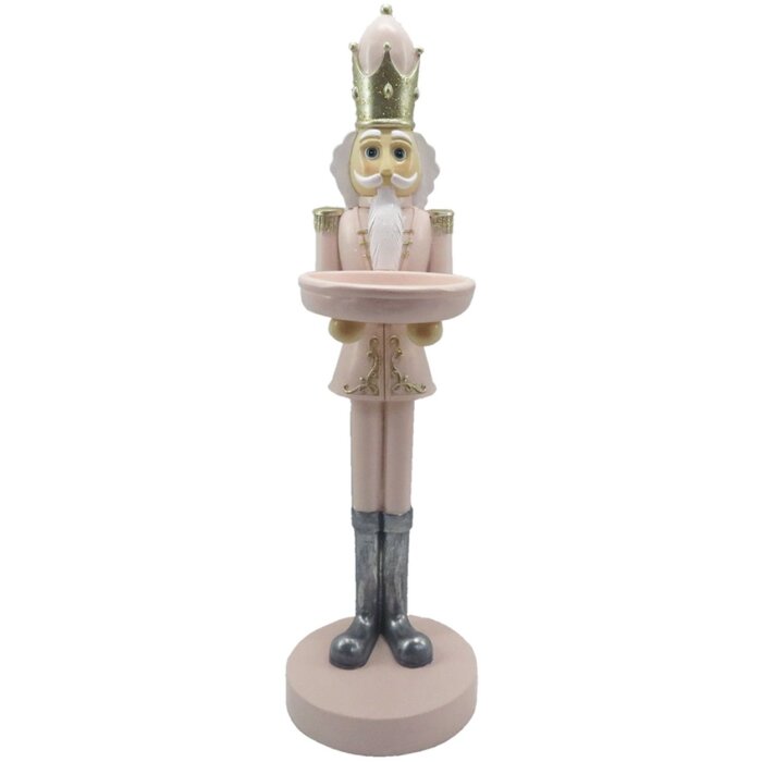 Clayre & Eef 6PR4826 Decoration Nutcracker 14x11x40 cm Pink