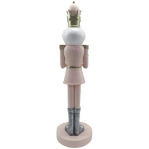 Clayre & Eef 6PR4826 Decoration Nutcracker 14x11x40 cm Pink