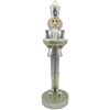 Clayre & Eef 6PR4827 Decoration Nutcracker 14x11x40 cm Silver-coloured - White