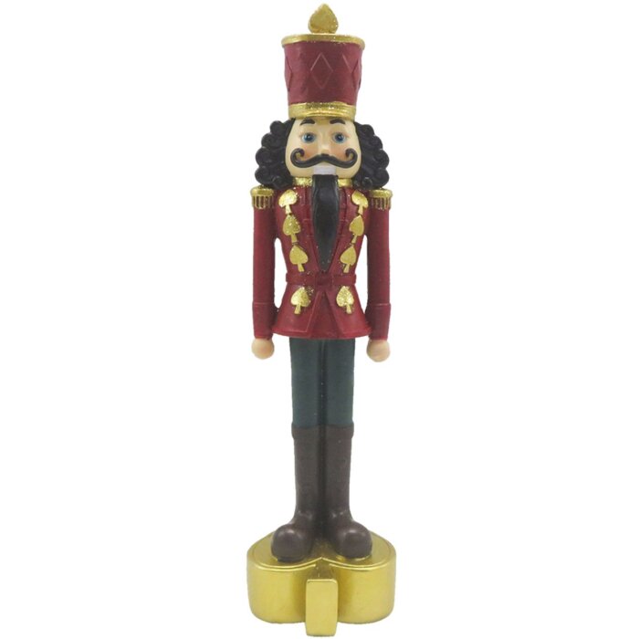 Clayre & Eef 6PR4841 Decoration Nutcracker 6x6x24 cm Red - Green