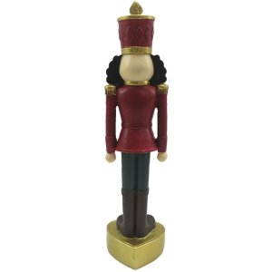 Clayre & Eef 6PR4841 Decoration Nutcracker 6x6x24 cm Red - Green