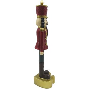 Clayre & Eef 6PR4841 Decoration Nutcracker 6x6x24 cm Red - Green