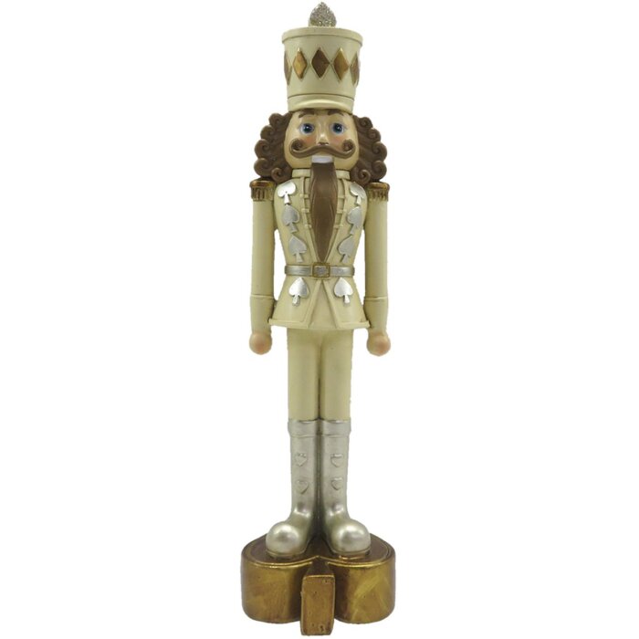 Clayre & Eef 6PR4844 Decoration Nutcracker 6x6x24 cm Beige - Brown