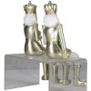 Clayre & Eef 6PR4846 Decoration Nutcracker (Set of 2) 6x6x12-21 cm