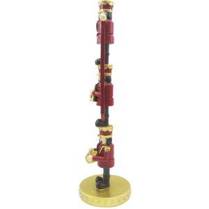 Clayre & Eef 6PR4851 Decoration Nutcracker 10x8x30 cm Red - Gold Coloured