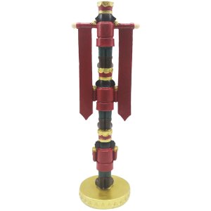 Clayre & Eef 6PR4851 Decoration Nutcracker 10x8x30 cm Red - Gold Coloured