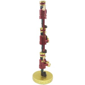 Clayre & Eef 6PR4851 Decoration Nutcracker 10x8x30 cm Red - Gold Coloured