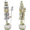 Clayre & Eef 6PR4856 Decoration Nutcracker (Set of 2) 8x6x23 cm Gold-coloured