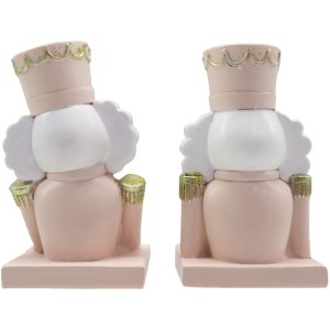 Clayre & Eef 6PR4859 Christmas Stocking Holder Nutcracker (Set of 2) 7x6x12 cm