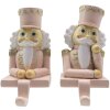 Clayre & Eef 6PR4859 Christmas Stocking Holder Nutcracker (Set of 2) 7x6x12 cm