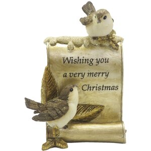 Clayre & Eef 6PR4867 Decoration Birds 10x5x15 cm Gold...