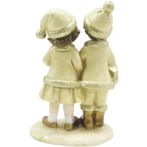 Clayre & Eef 6PR4872 Decoration Children 10x6x15 cm Beige Christmas Decoration