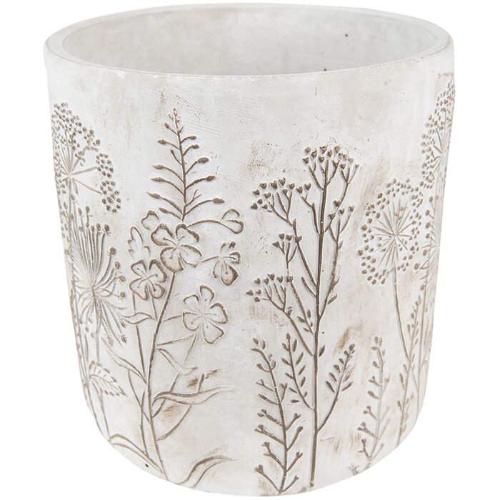 Clayre & Eef 6TE0406L Flowerpot Ø 20x21 cm Grey - Beige