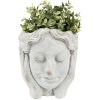 Clayre & Eef 6TE0409M Flowerpot 18x18x20 cm Grey - Beige