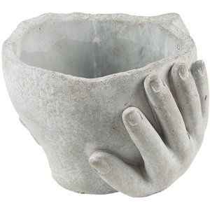 Clayre & Eef 6TE0412S Flowerpot 17x17x11 cm Beige - Grey