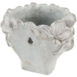 Clayre & Eef 6TE0418L Flowerpot 20x18x18 cm Grey - Beige