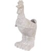 Clayre & Eef 6TE0448 Flowerpot Rooster 11x10x26 cm Grey