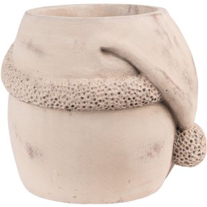 Clayre & Eef 6TE0456 Flowerpot 22x20x17 cm Beige Father Christmas