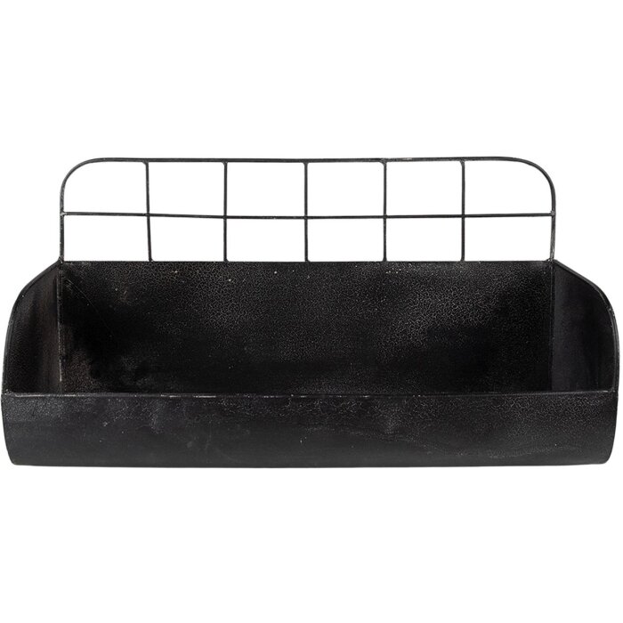 Clayre & Eef 6Y4745 Wall Shelf 38x14x20 cm Black