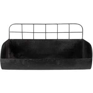 Clayre & Eef 6Y4745 Wall Shelf 38x14x20 cm Black