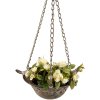 Clayre & Eef 6Y4833 Hanging Plant Holder 23x17x46 cm Grey - Green