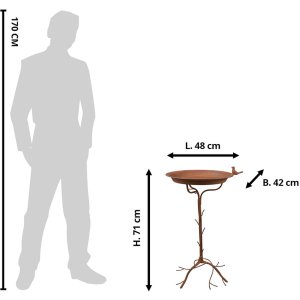 Clayre & Eef 6Y4835 Bird Feeder 48x42x71 cm Brown Bird Feeder