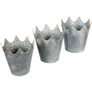 Clayre & Eef Decoration Plant Holder (3 pieces) Ø 29x29 - Ø 26x27 - Ø 22x24 cm