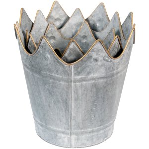 Clayre & Eef Decoration Plant Holder (3 pieces) Ø 29x29 - Ø 26x27 - Ø 22x24 cm