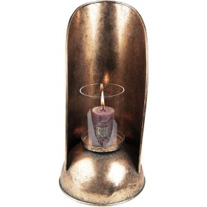 Clayre & Eef 6Y4980 Candlestick Ø 17x35 cm Copper Coloured