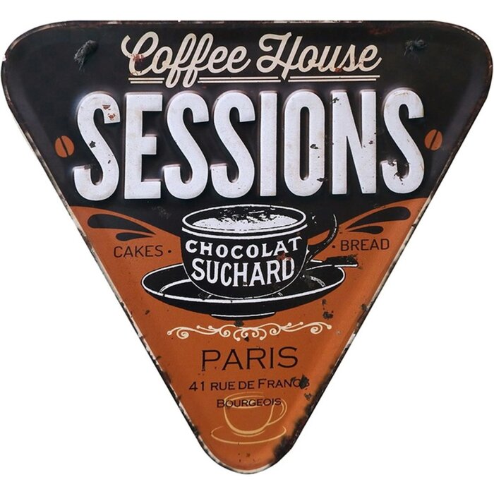 Clayre & Eef 6Y5037 Text Sign 40x1x37 cm Brown Coffee House