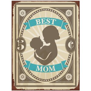 Clayre & Eef 6Y5050 Text Sign 25x1x33 cm Green Best Mom