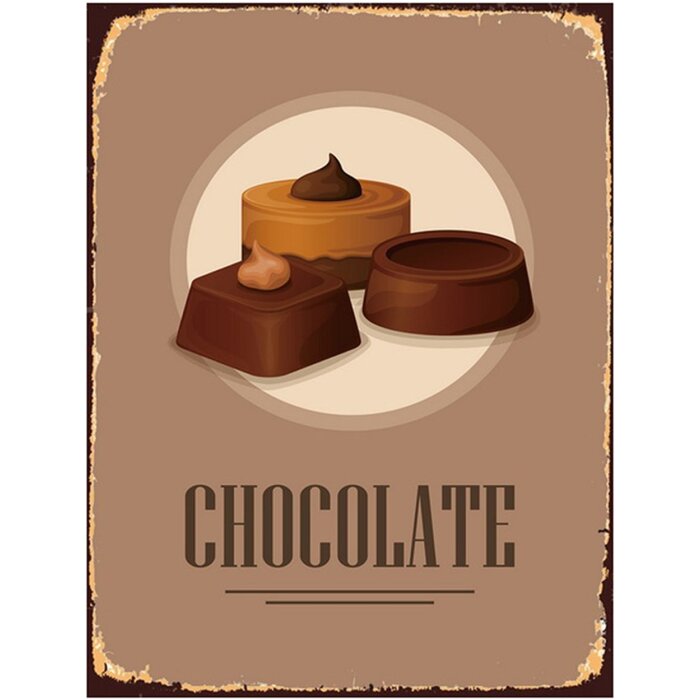 Clayre & Eef 6Y5053 Text Sign 25x1x33 cm Brown Chocolate