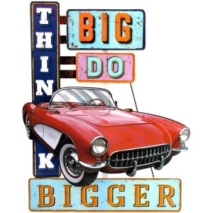 Clayre & Eef 6Y5074 Text Sign 48x1x60 cm Red Think Big