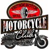 Clayre & Eef 6Y5078 Text Sign 49x1x50 cm Black Motorcycle Club