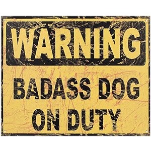 Clayre & Eef 6Y5111 Text Sign 25x1x20 cm Yellow Dog