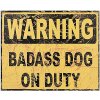 Clayre & Eef 6Y5111 Text Sign 25x1x20 cm Yellow Dog